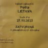 Pošta Lietava - 27.10.2023 ZATVORENÁ