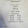Pošta Lietava - obmedzenie otváracích hodín 22.11.2023